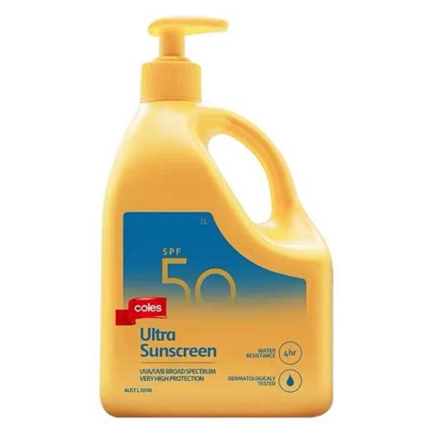 coles suncream